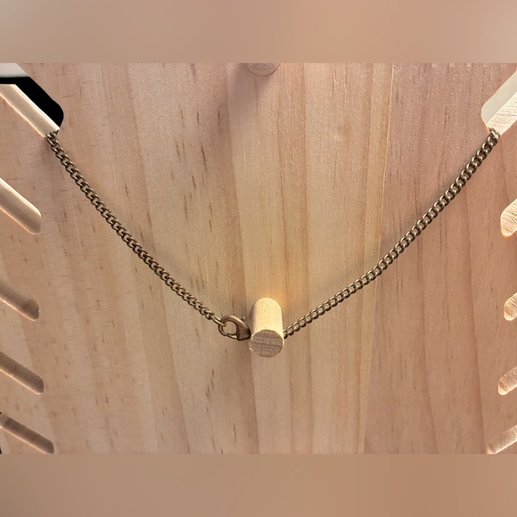 *3 for $20* Two Disc Pendant Necklace, Brass-Toned Chain and Pressed Metal - Picture 4 of 5